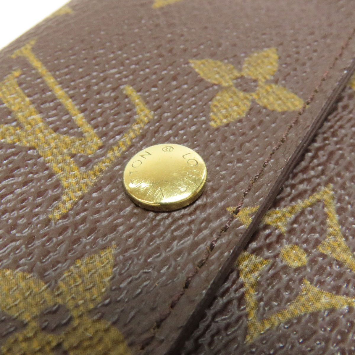LOUIS VUITTON Coin case M61930 Monogram canvas Brown Portonet Plat Women  d