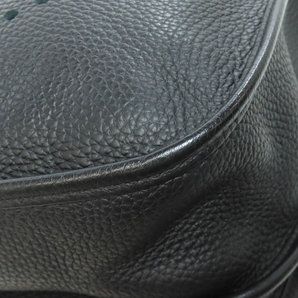 HERMES Shoulder Bag Togo black Evelyn 3 GM SilverMetal Women  d