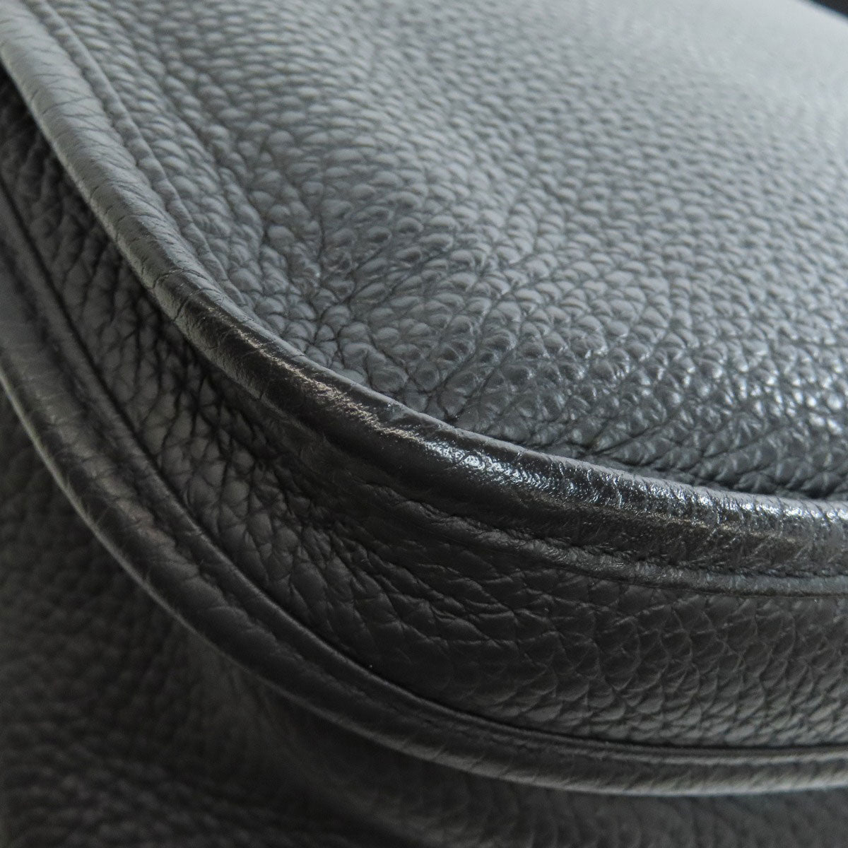 HERMES Shoulder Bag Togo black Evelyn 3 GM SilverMetal Women  d