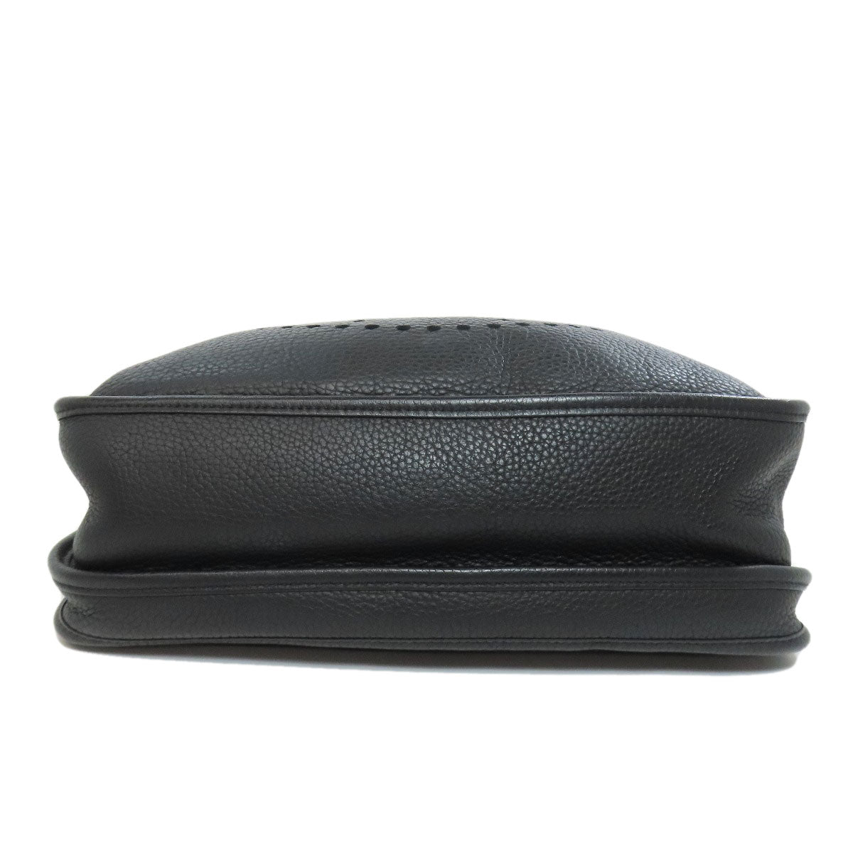 HERMES Shoulder Bag Togo black Evelyn 3 GM SilverMetal Women  d