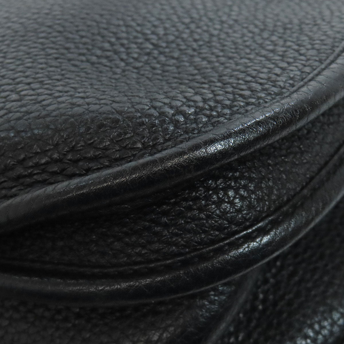 HERMES Shoulder Bag Taurillon Clemence black Evelyn 3 PM SilverMetal Women  d