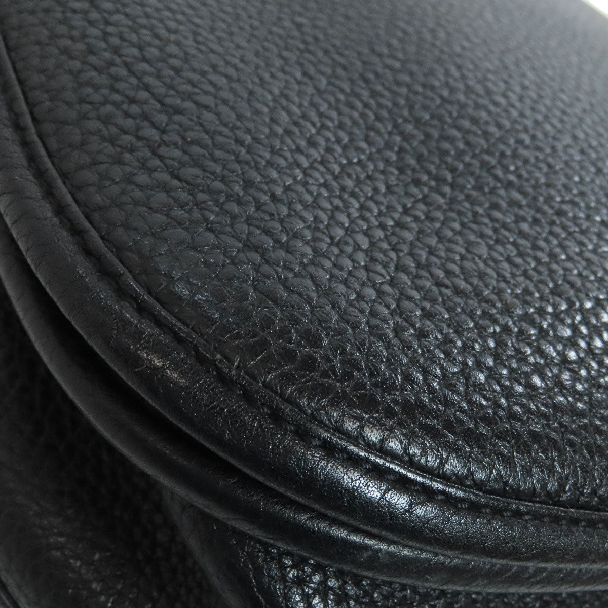 HERMES Shoulder Bag Taurillon Clemence black Evelyn 3 PM SilverMetal Women  d
