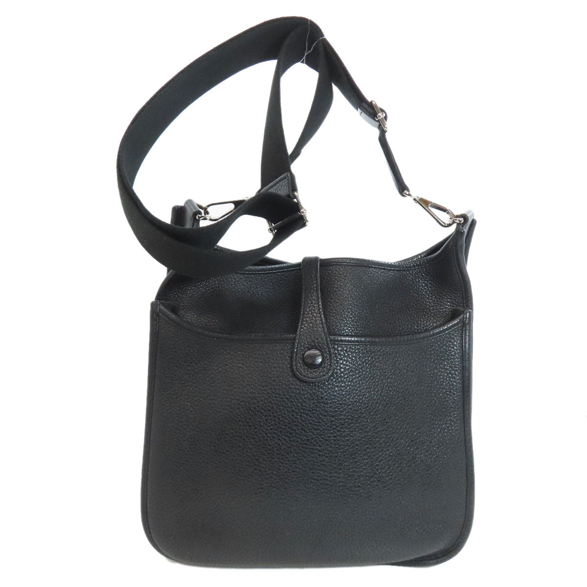 HERMES Shoulder Bag Taurillon Clemence black Evelyn 3 PM SilverMetal Women  d