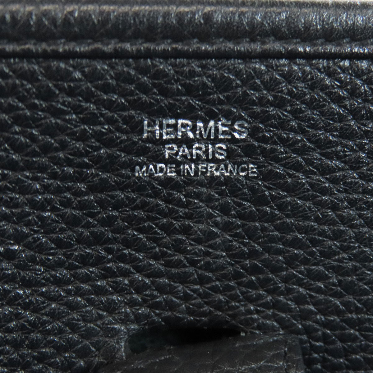 HERMES Shoulder Bag Taurillon Clemence black Evelyn 3 PM SilverMetal Women  d