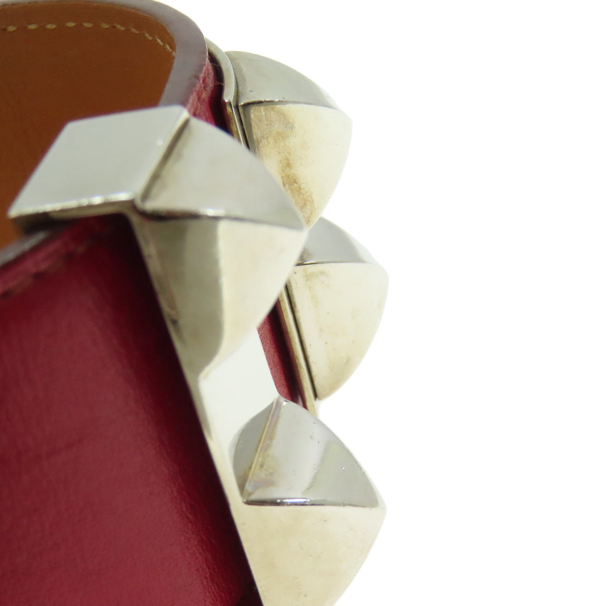 HERMES bracelet Calfskin Red Collie do cyan Women  d