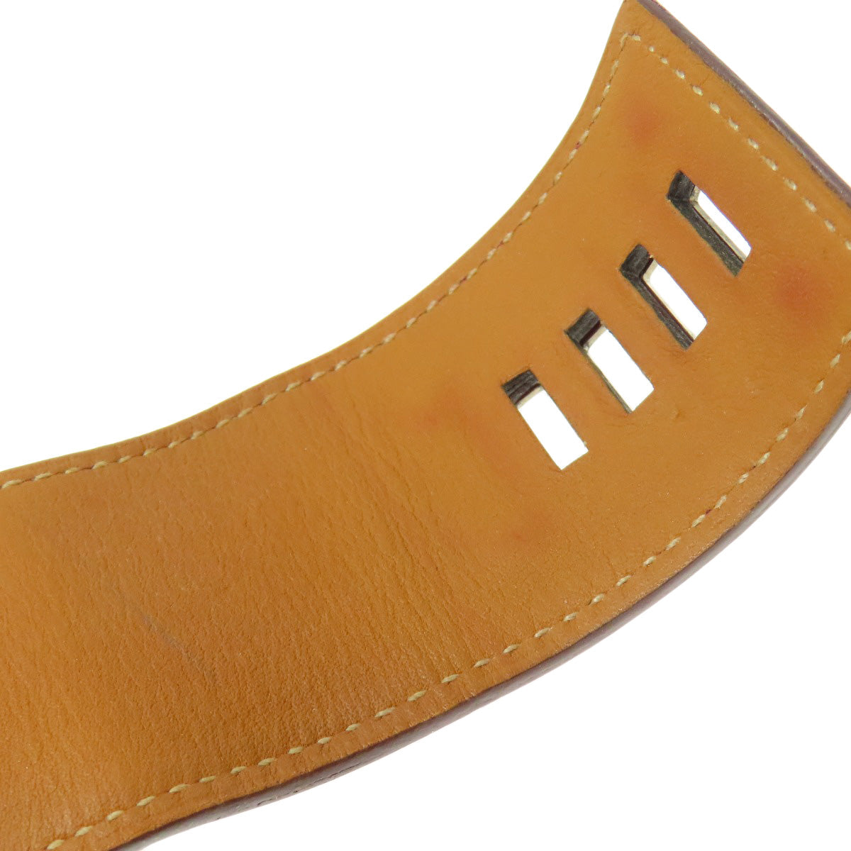 HERMES bracelet Calfskin Red Collie do cyan Women  d