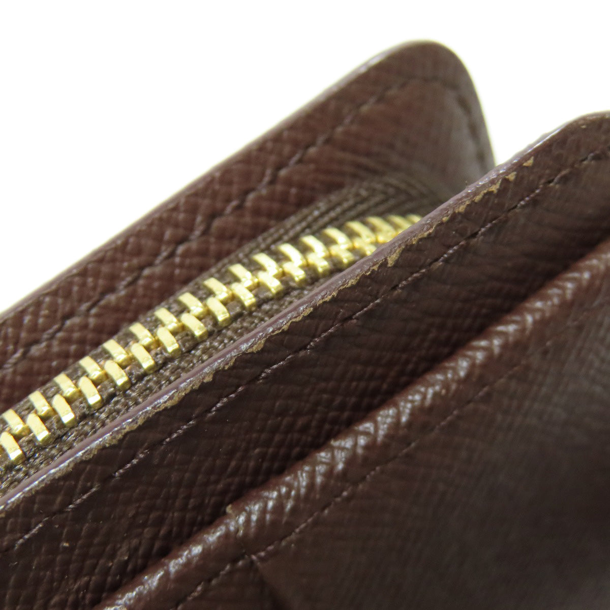 LOUIS VUITTON Bifold Wallet M61668 Damier canvas Brown Compact zip Women  d