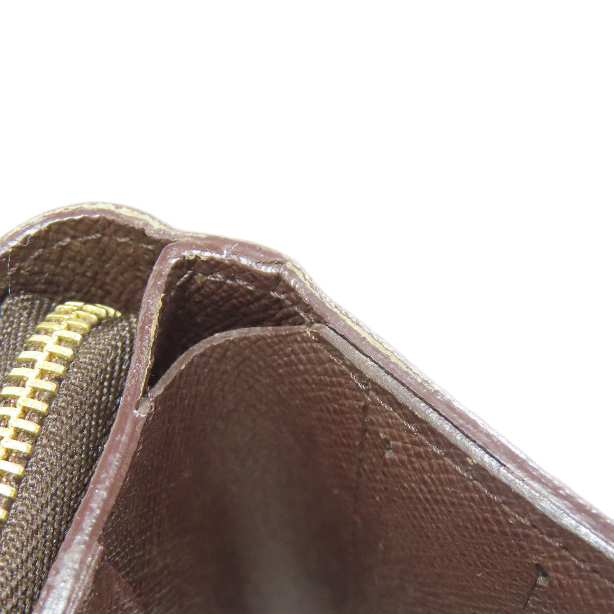 LOUIS VUITTON Bifold Wallet M61668 Damier canvas Brown Compact zip Women  d
