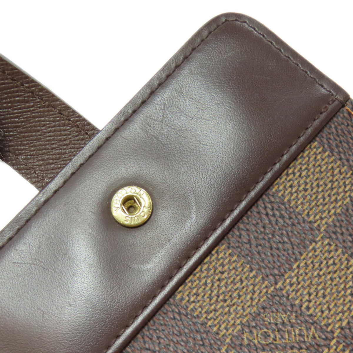 LOUIS VUITTON Bifold Wallet M61668 Damier canvas Brown Compact zip Women  d