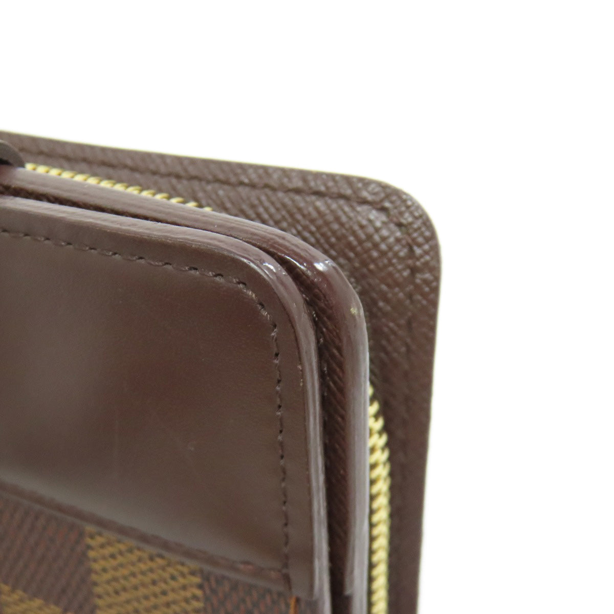 LOUIS VUITTON Bifold Wallet M61668 Damier canvas Brown Compact zip Women  d