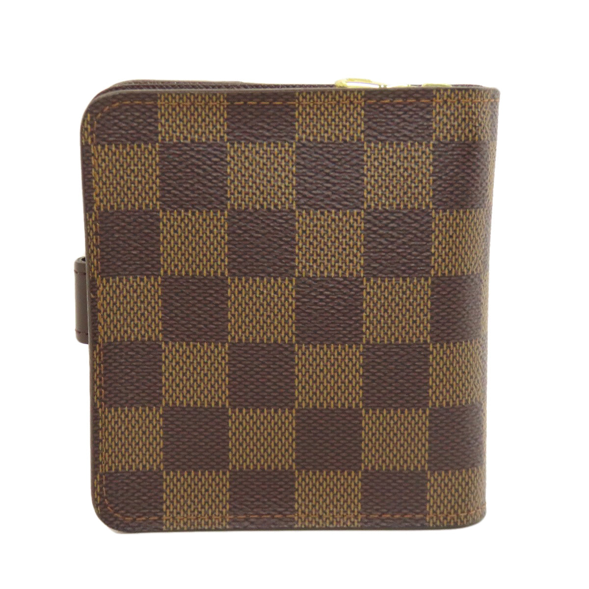 LOUIS VUITTON Bifold Wallet M61668 Damier canvas Brown Compact zip Women  d