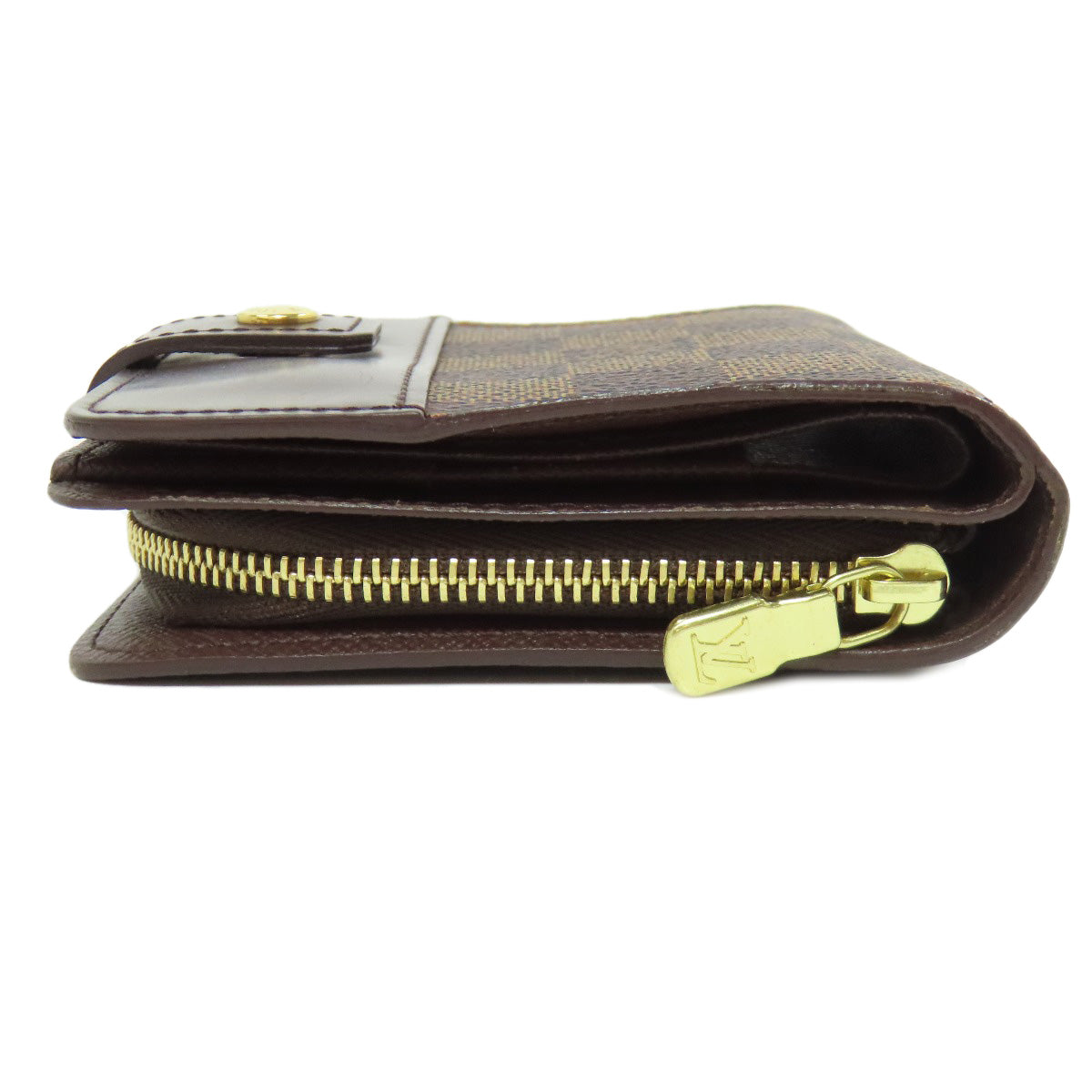 LOUIS VUITTON Bifold Wallet M61668 Damier canvas Brown Compact zip Women  d
