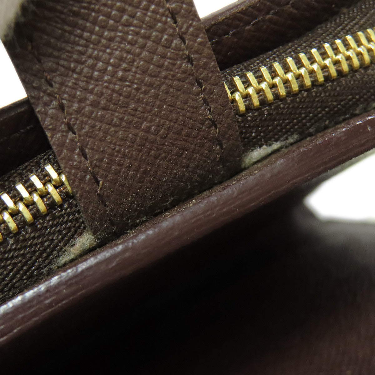 LOUIS VUITTON Bifold Wallet M61668 Damier canvas Brown Compact zip Women  d