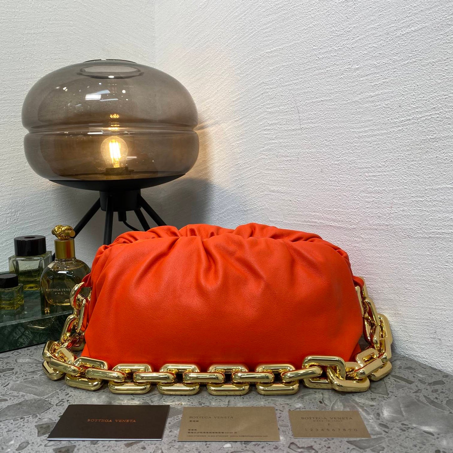 Top Quality Chain Pouch Orange, For Women, Women’s Bags 12.2in/31cm