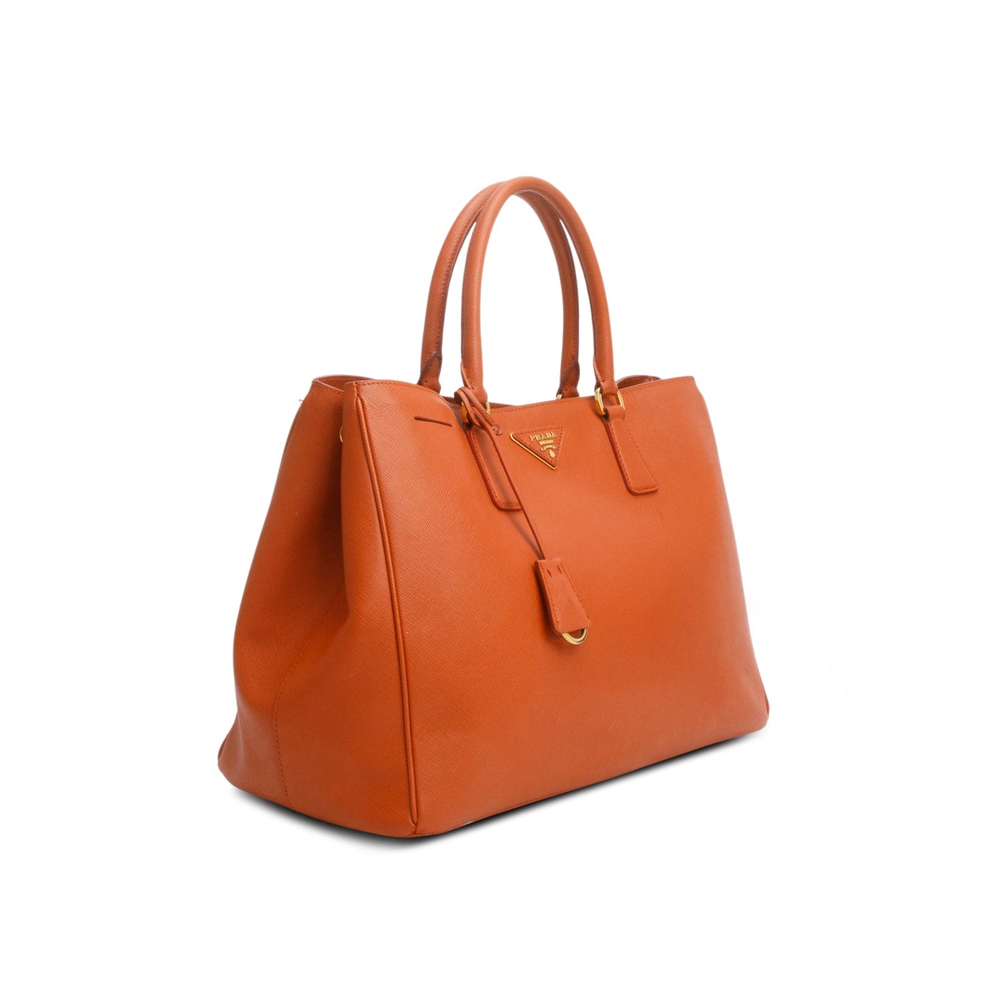 Prada Orange Saffiano Lux Galleria Large Tote