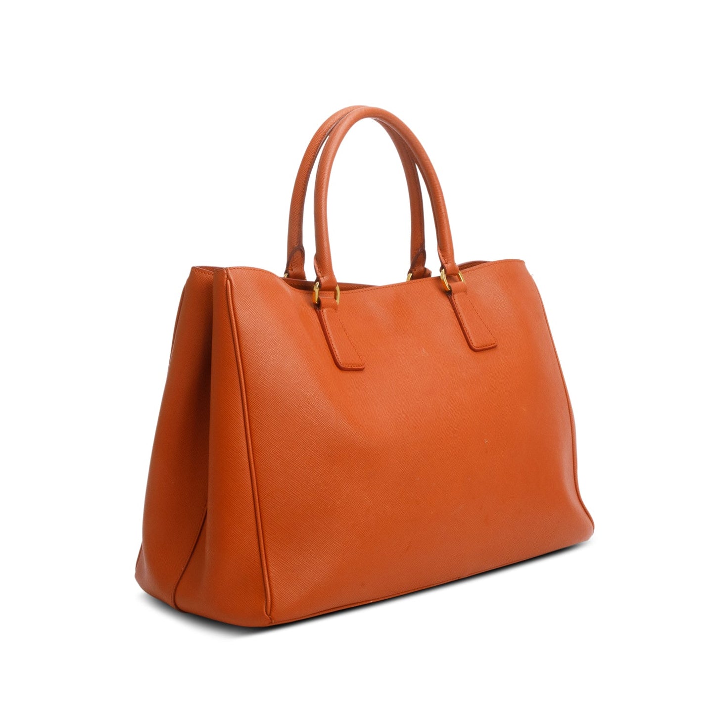 Prada Orange Saffiano Lux Galleria Large Tote