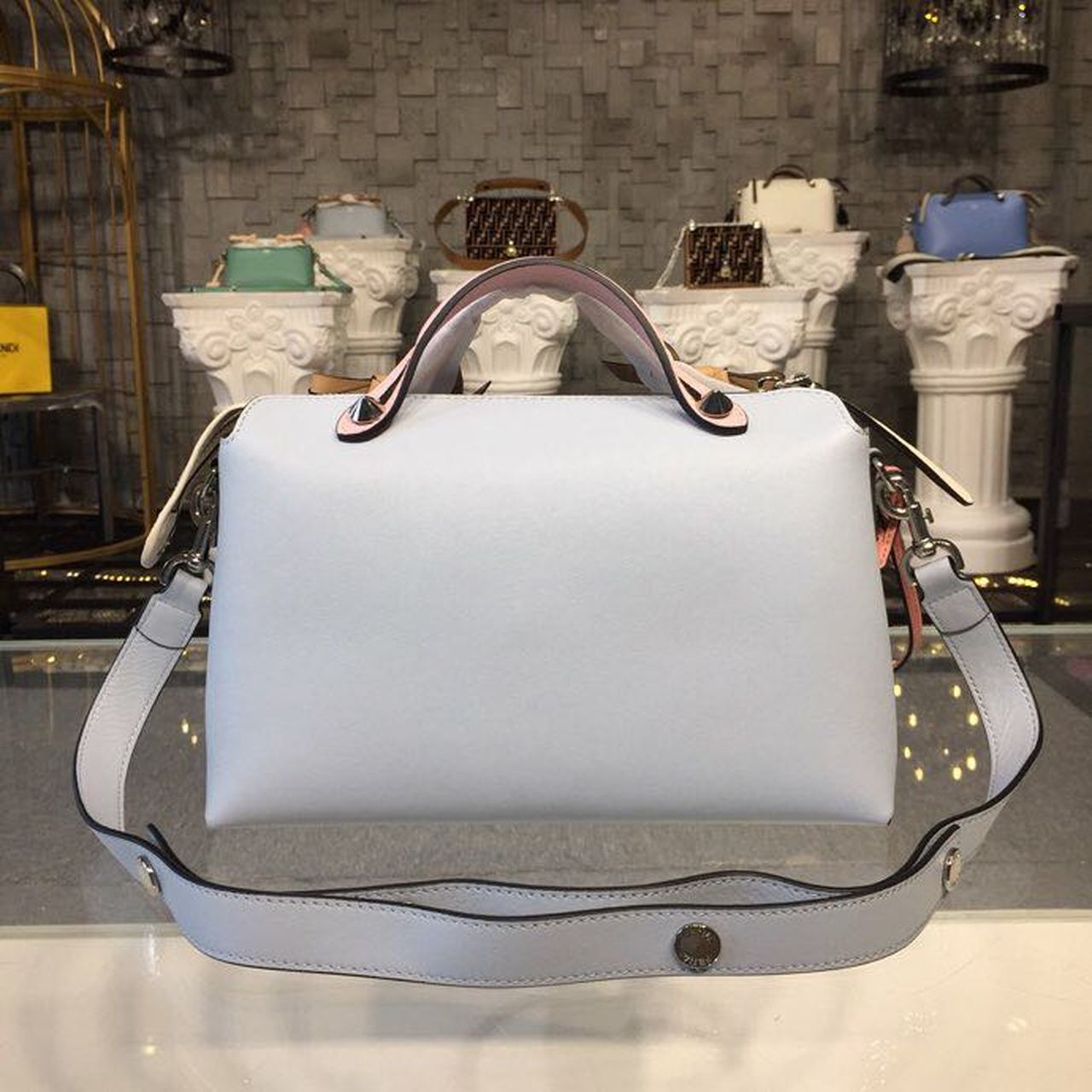 Top QualityTop Quality By The Way Medium Light Blue For Women, Women’s Hangbags, Shoulder And Crossbody Bags 11in/29cm FF 8BL146