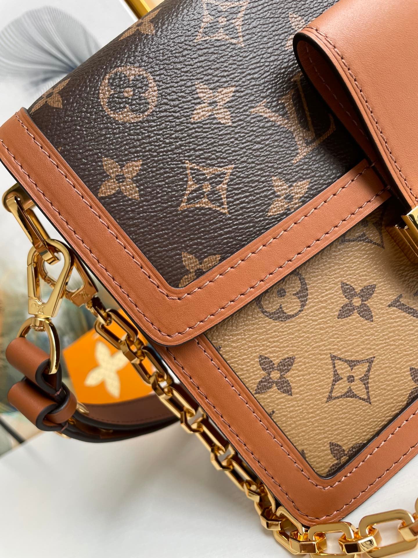 Top Quality Dauphine MM Monogram And Monogram Reverse Canvas By Nicolas Ghesquière For The Cruise Collection,  Shoulder Bags 25cm Top Quality M45958