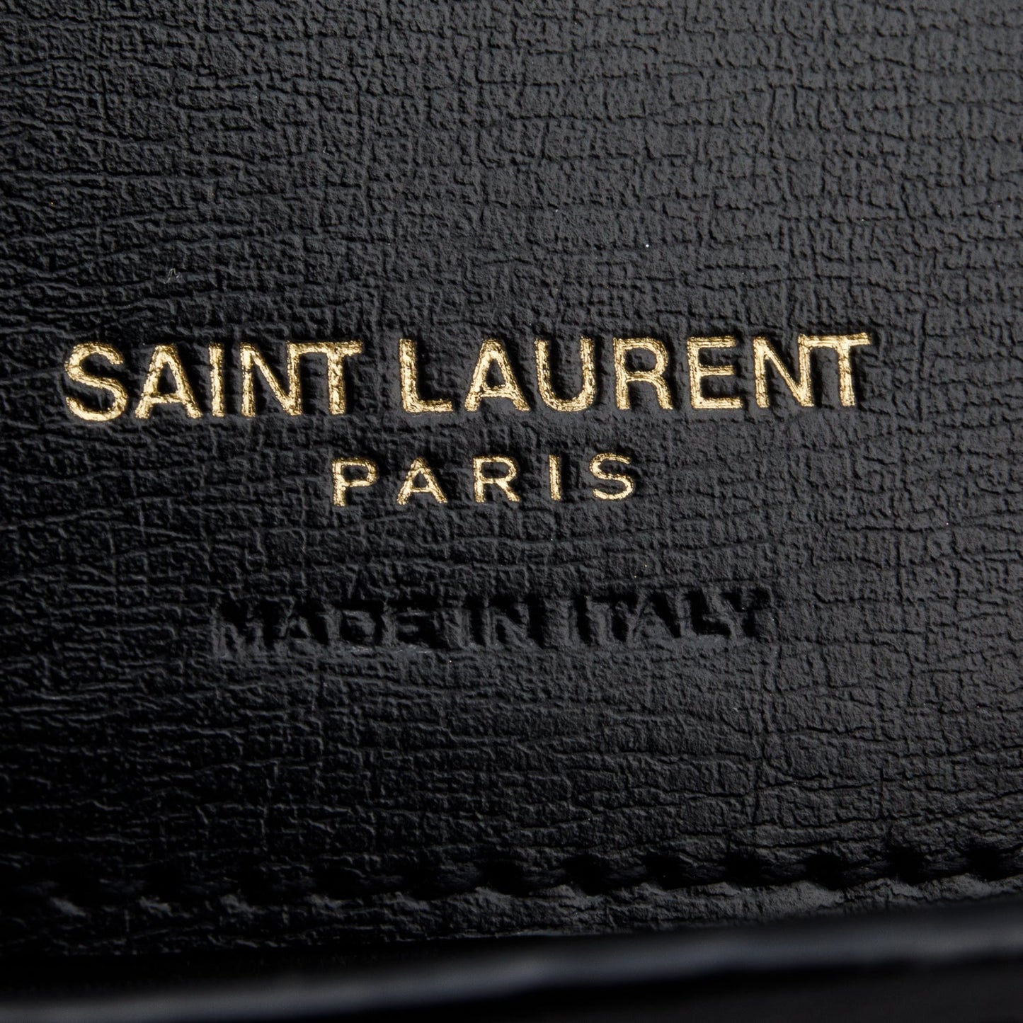Saint Laurent 2022 Black Calfskin Leather Cassandre Phone Holder