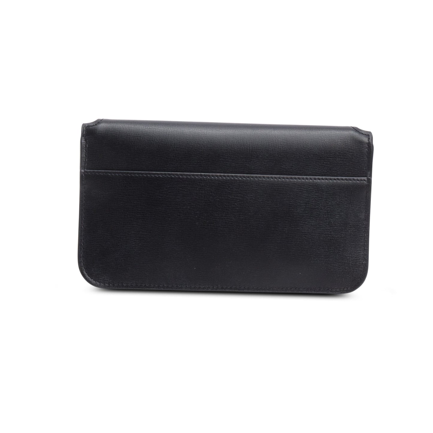 Saint Laurent 2022 Black Calfskin Leather Cassandre Phone Holder