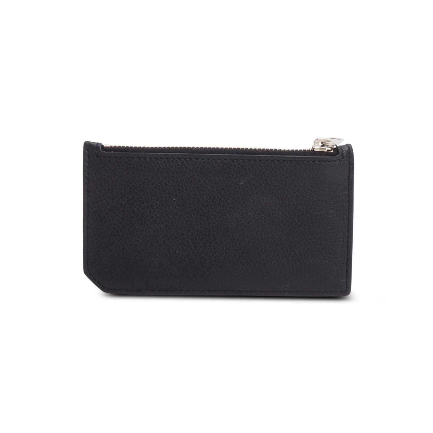 Saint Laurent Black Grain de Poudre Paris Fragments Zipped Card Case