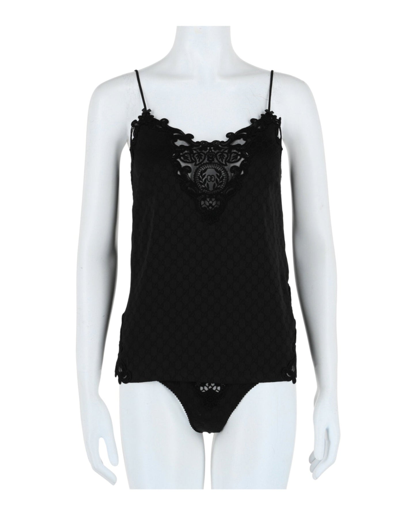 Gucci Womens Silk Two-Piece Lingerie Set
