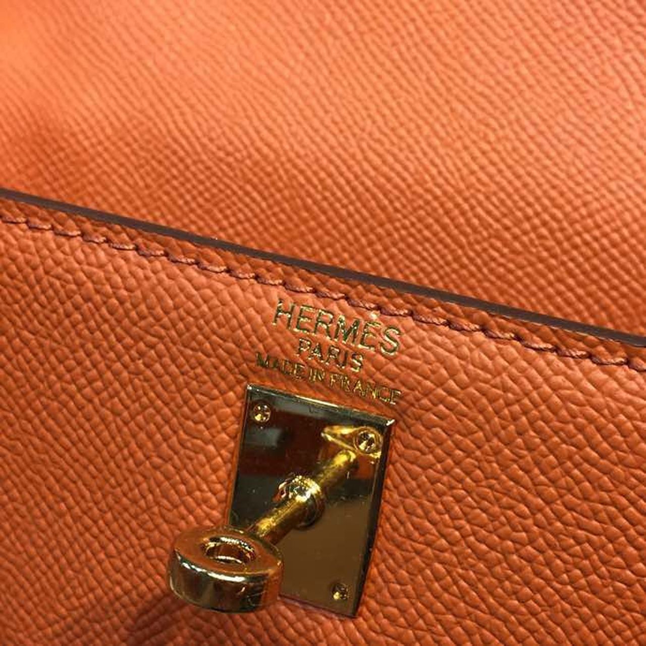 Top Quality Mini Kelly KP Pochette Orange For Women Gold Toned Hardware 8.7in/22cmÂ 