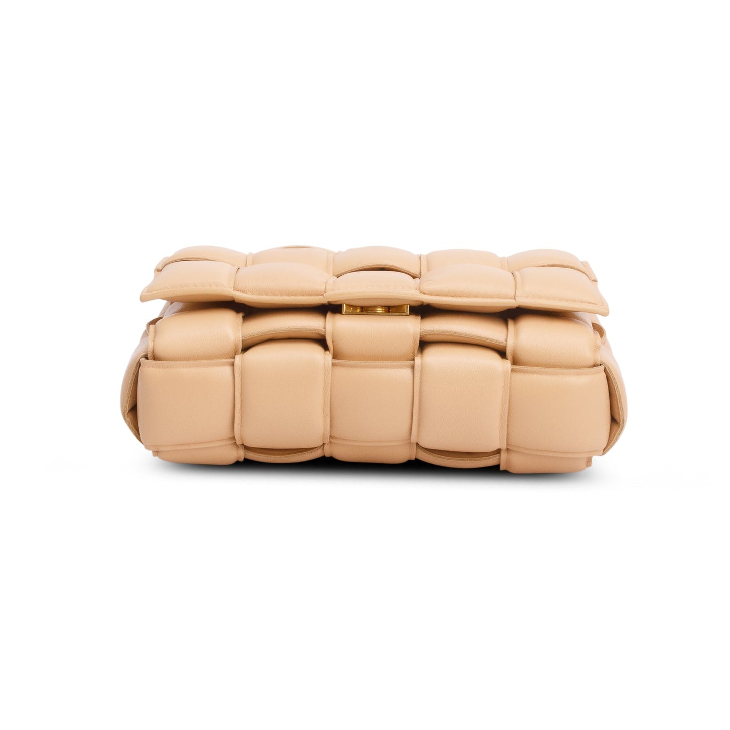 Bottega Veneta Beige Nappa Maxi Intreccio Padded Cassette Crossbody Bag