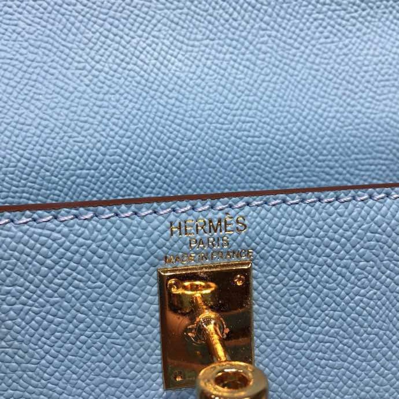 Top Quality Mini Kelly KP Pochette Blue For Women Gold Toned Hardware 8.7in/22cm