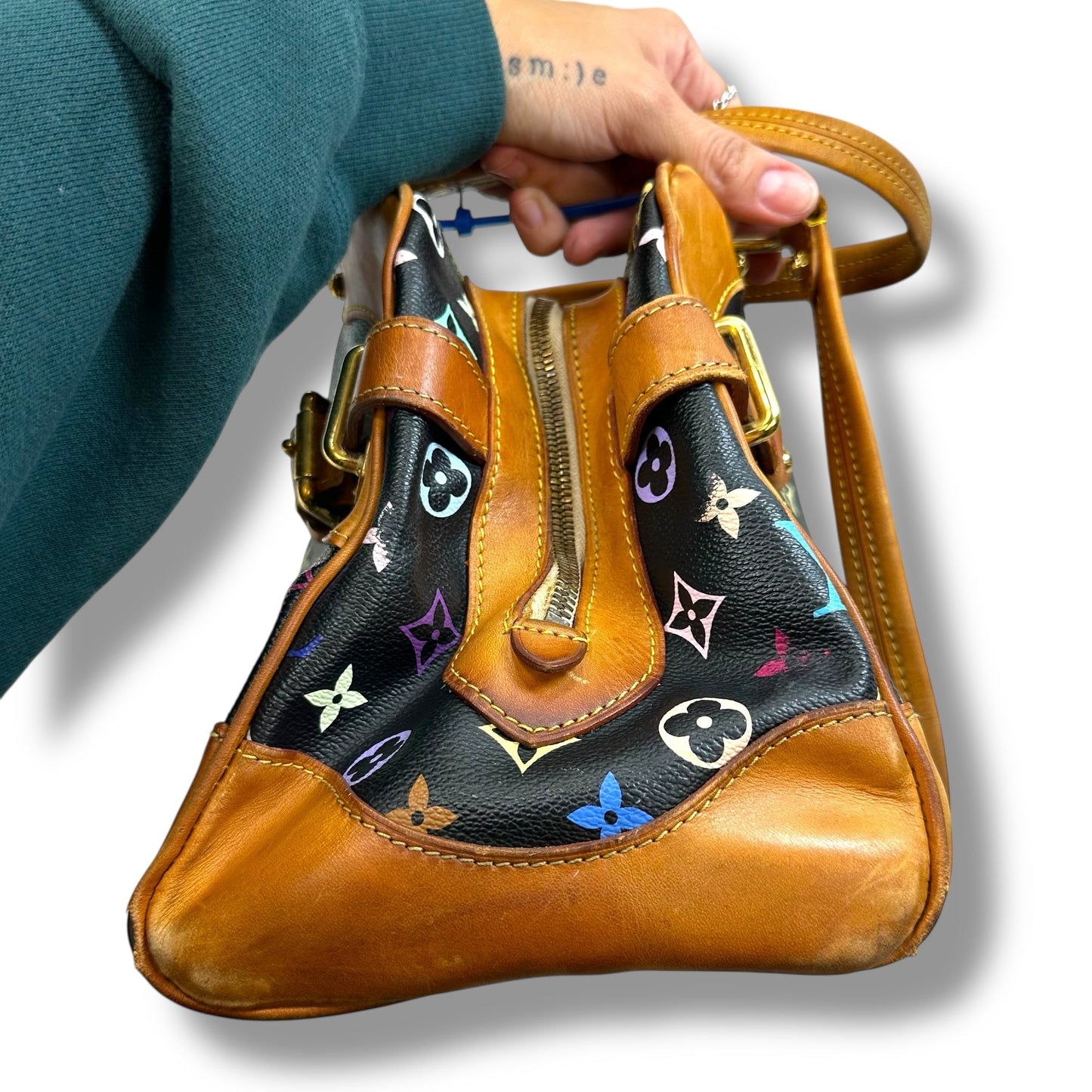 Final sale****Multi color Handbag Luxury Designer By Louis Vuitton, Size: Medium