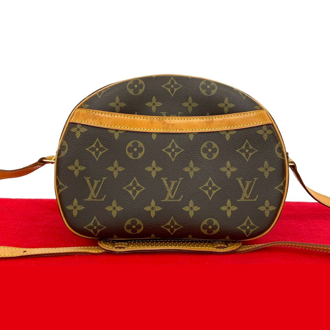 LOUIS VUITTON Shoulder Bag leather Brown Monogram Blois
