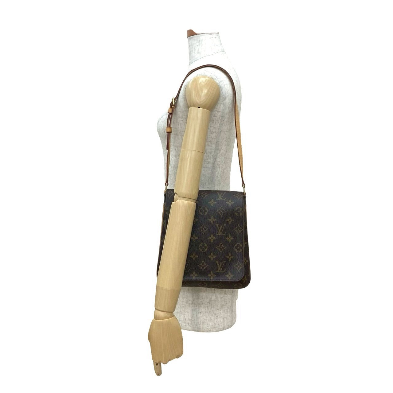 LOUIS VUITTON Shoulder Bag leather Brown Monogram M tte Salsa