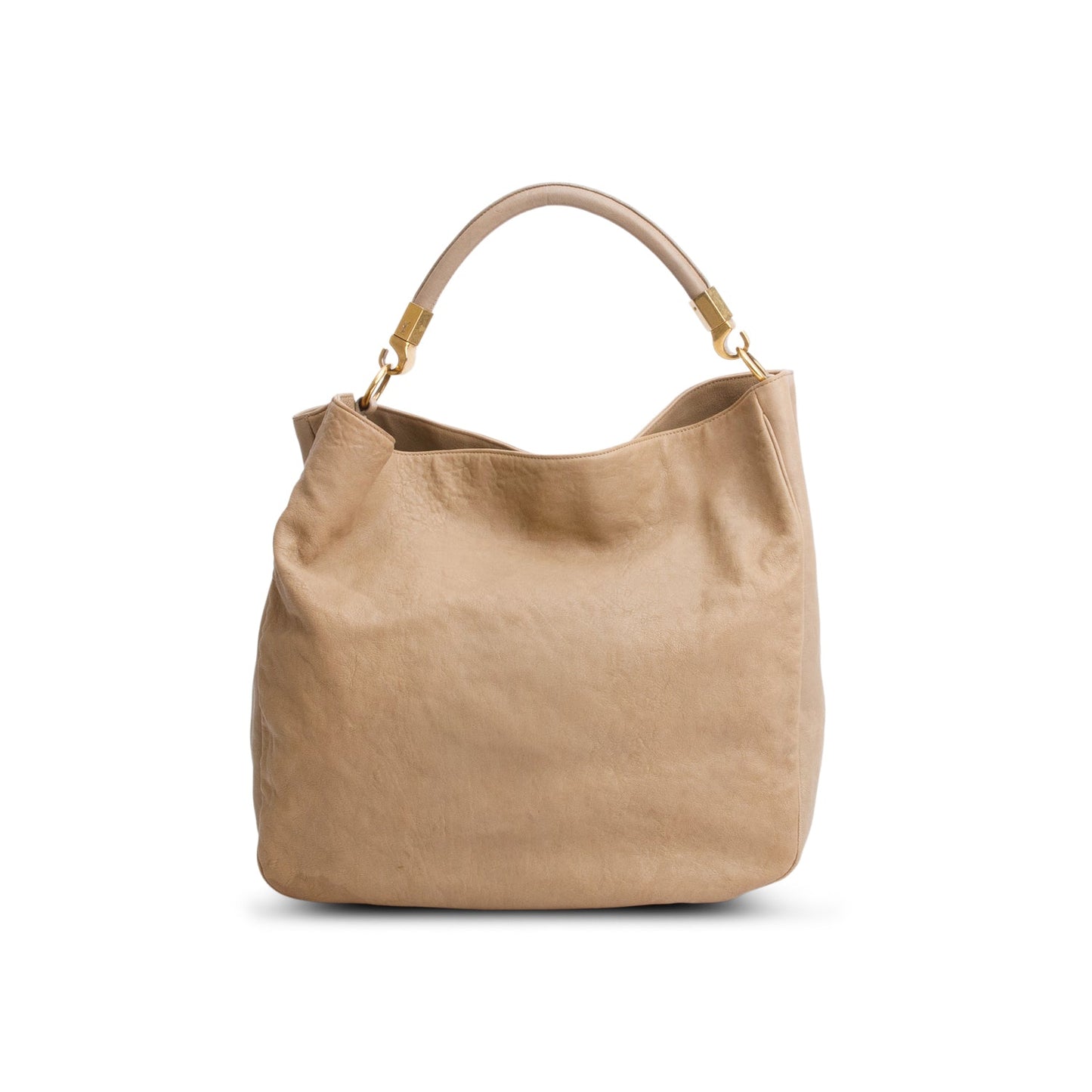 Saint Laurent   Brown Leather Large Roady Hobo