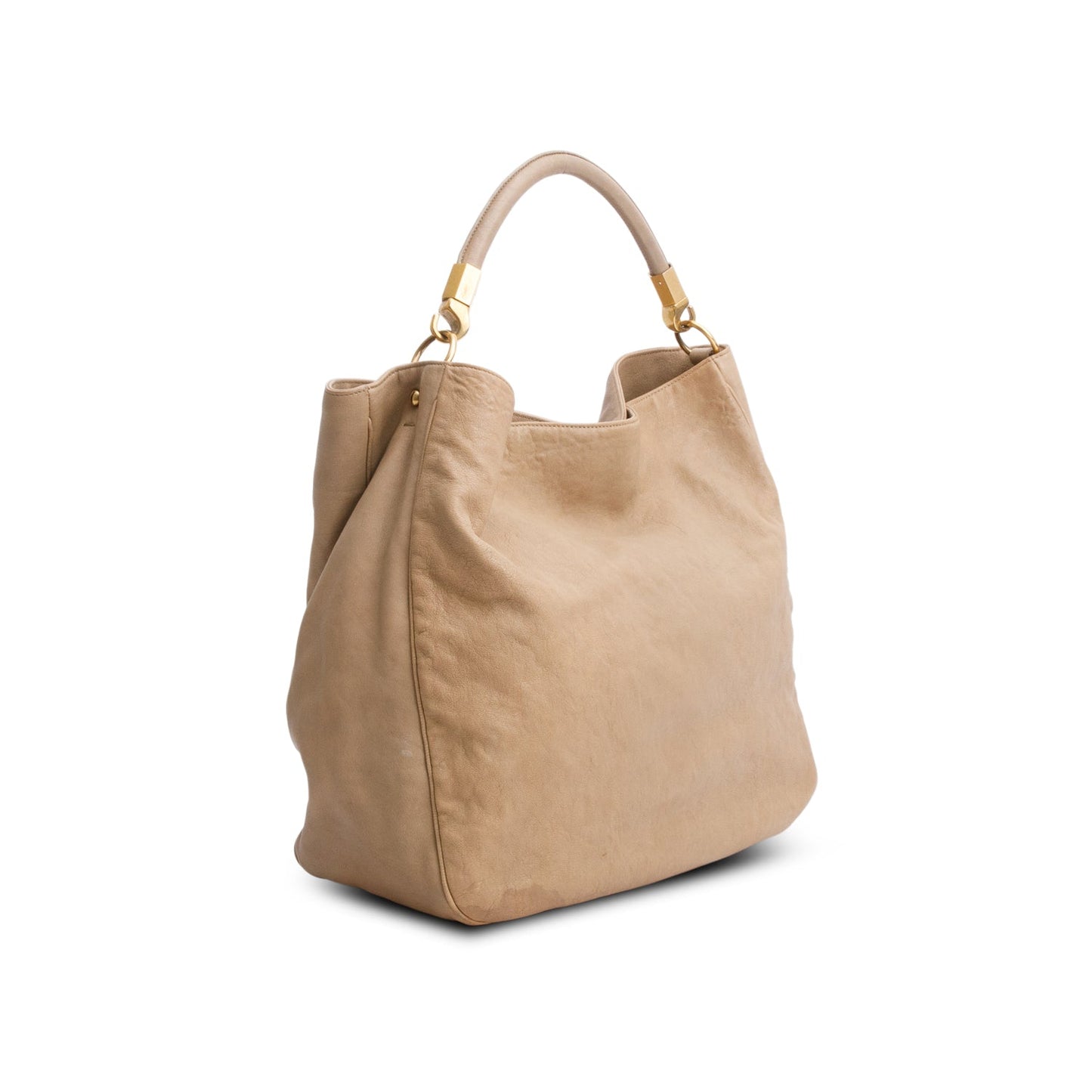 Saint Laurent   Brown Leather Large Roady Hobo