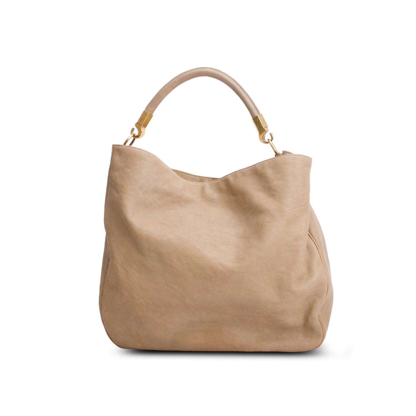 Saint Laurent   Brown Leather Large Roady Hobo