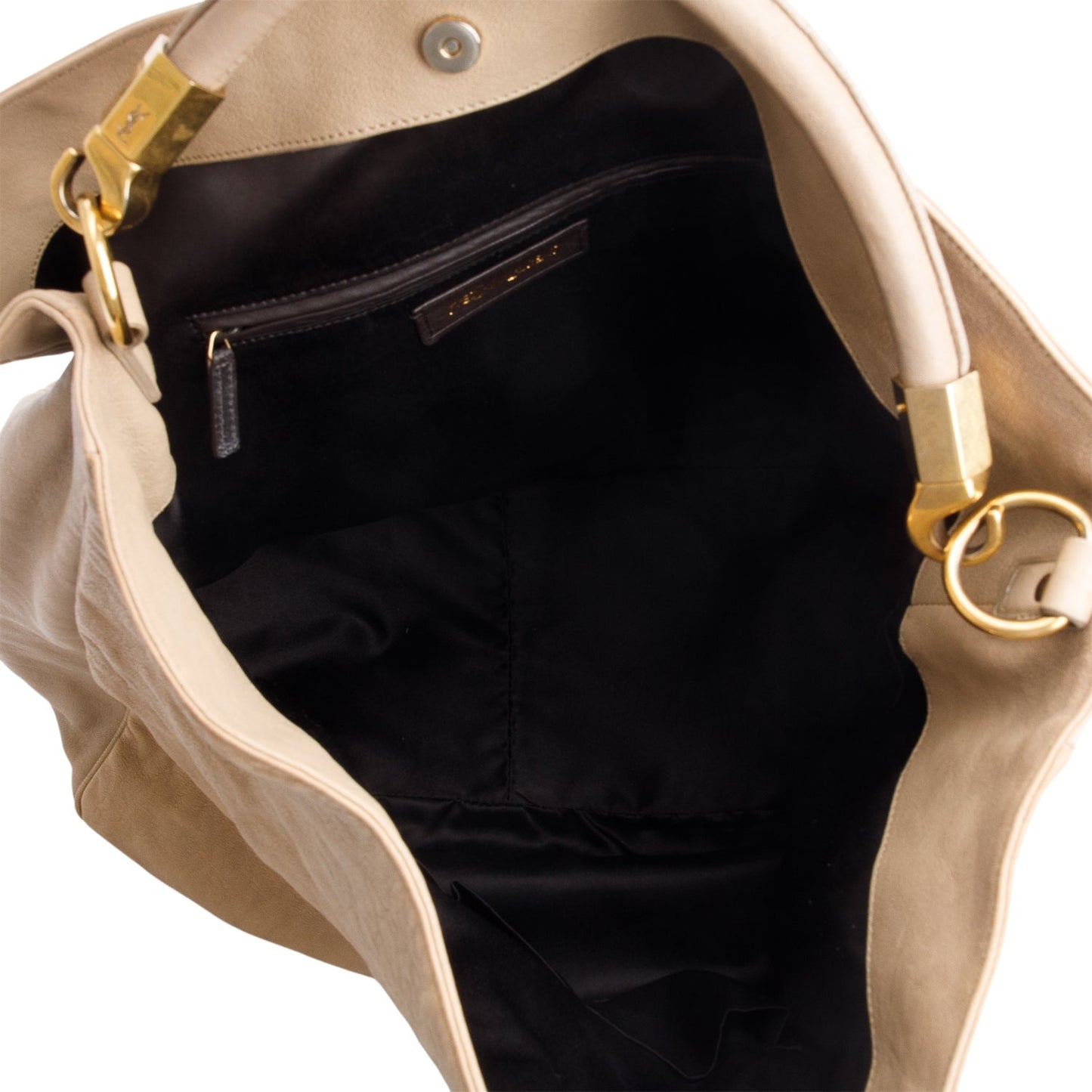 Saint Laurent   Brown Leather Large Roady Hobo