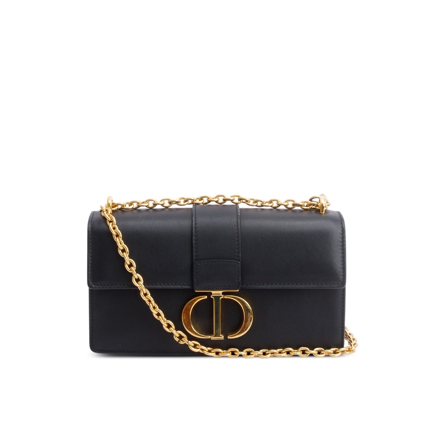 Christian Dior 2022 Black Calfskin 30 Montaigne East-West Chain Bag