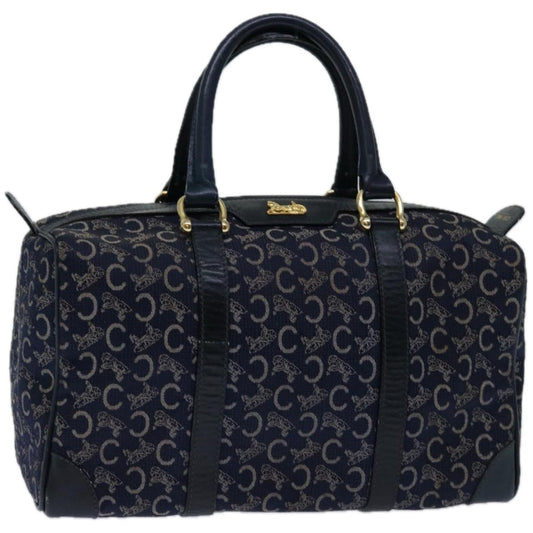 Luxury CELINE C Macadam Canvas Hand Bag Navy  66941