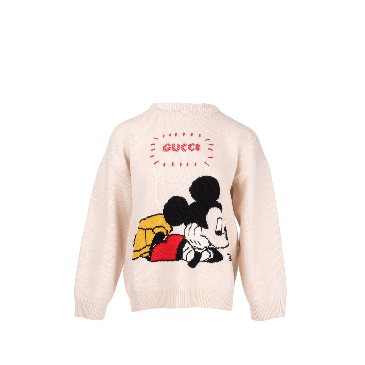 Gucci Size S Disney Limited Edition Mickey Mo  Sweater Wool Light Pink/Multicolour