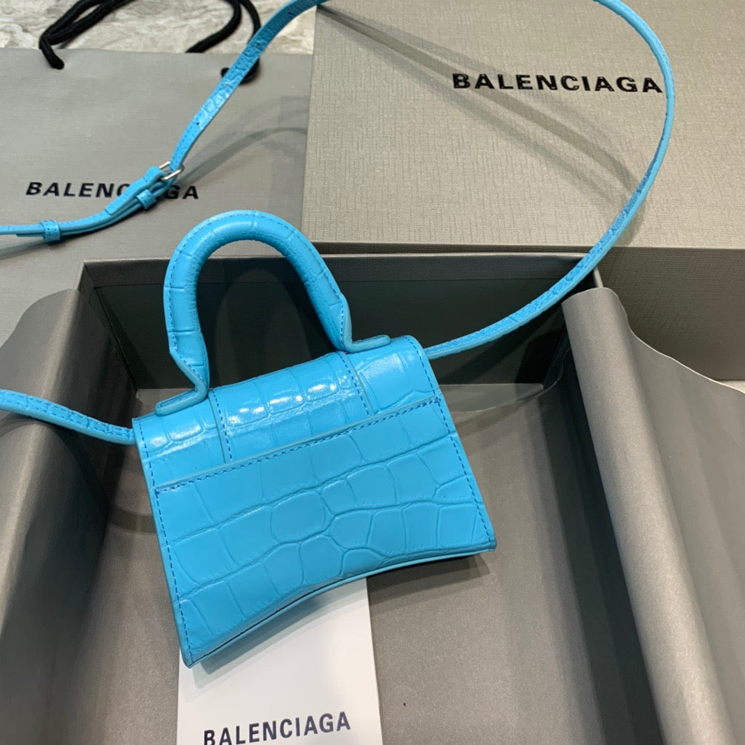 Top Quality Hourglass Mini Handbag In Blue, For Women,  Bags 4.7in/12cm
