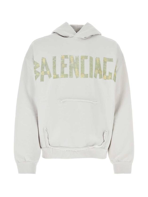 Luxury Balenciaga Trending 2025 Tape Type Ribbed Pocket Large Fit Hoodie White