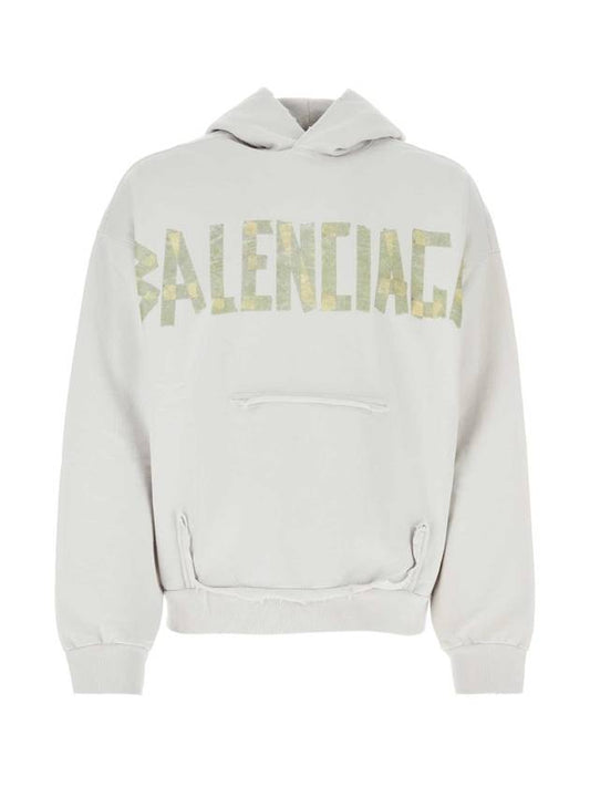 Luxury Balenciaga Trending 2025 Tape Type Ribbed Pocket Large Fit Hoodie White