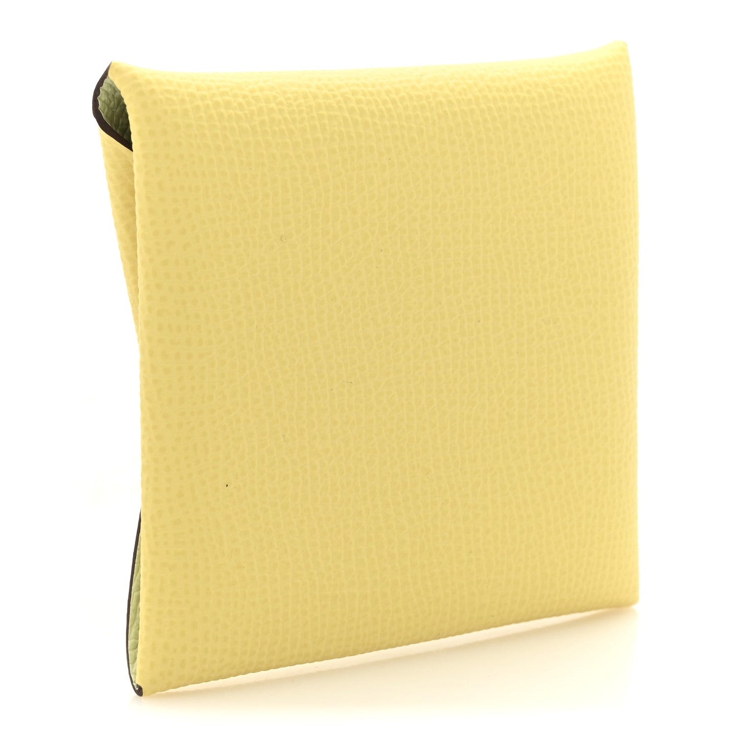 Hermes Epsom Horseshoe Bastia Coin Purse Jaune Poussin Vert Fizz