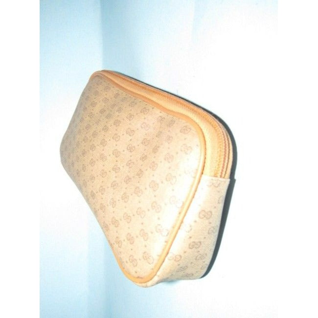 Gucci   Brown Small G Logo Print On Coated Canvas And Camel Leather