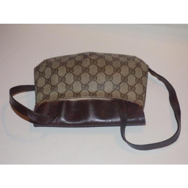 Gucci   Shades Of Brown Coated Canvas With Large G Logo Leather
