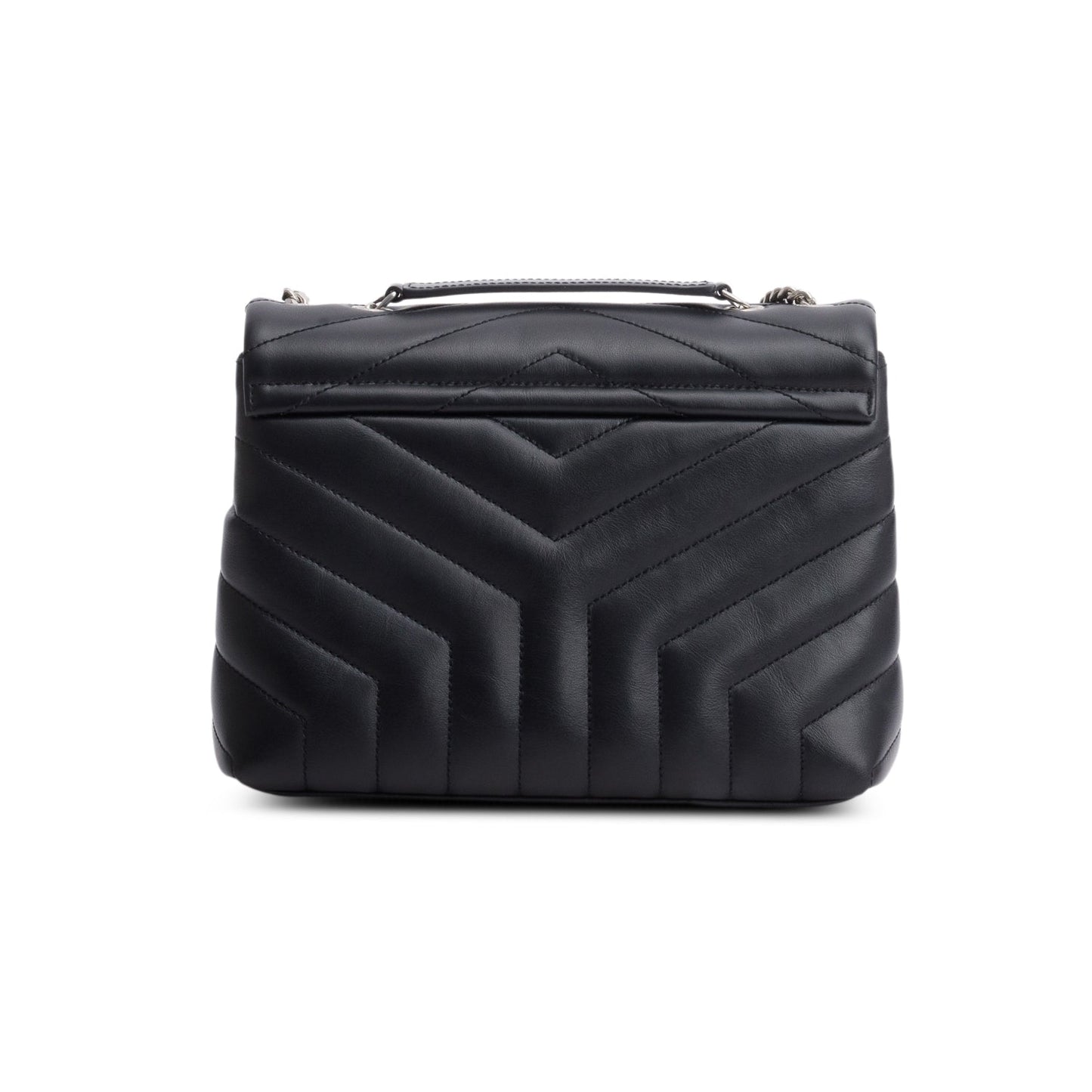 Saint Laurent 2022 Black Calfskin Y Quilted Monogram Toy Loulou Crossbody Bag