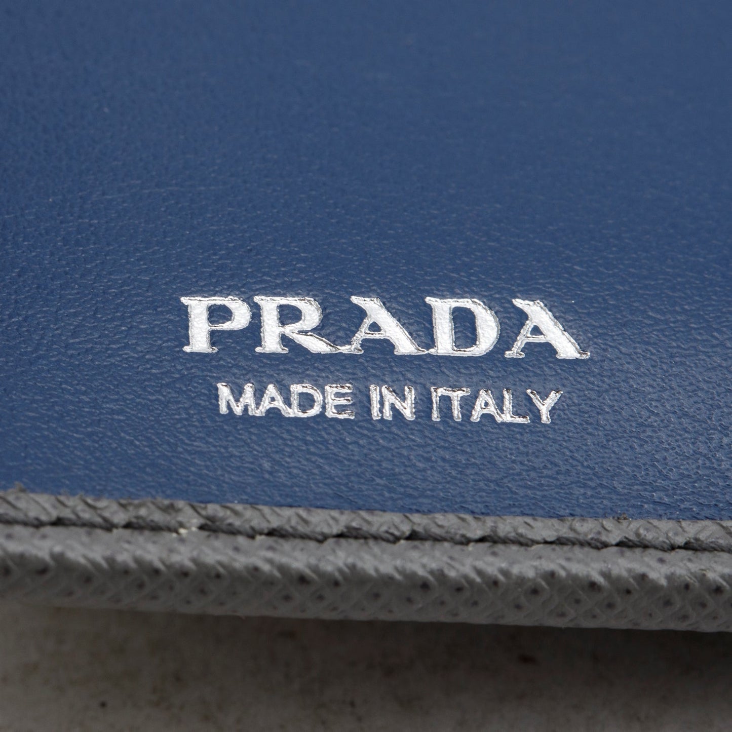 Prada Grey Saffiano Small Leather Wallet