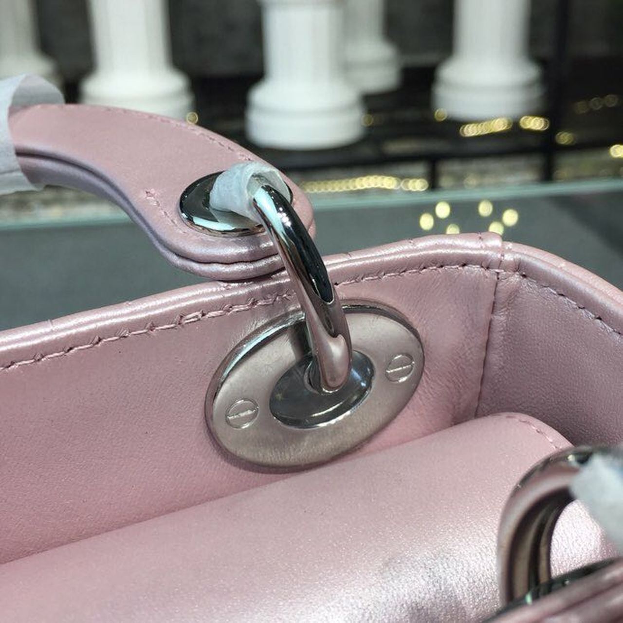 Top Quality Mini Lady Cannage Quilted Bag with Chain SiTop Qualityer Hardware Pink For Women 6.5in/17cm CD