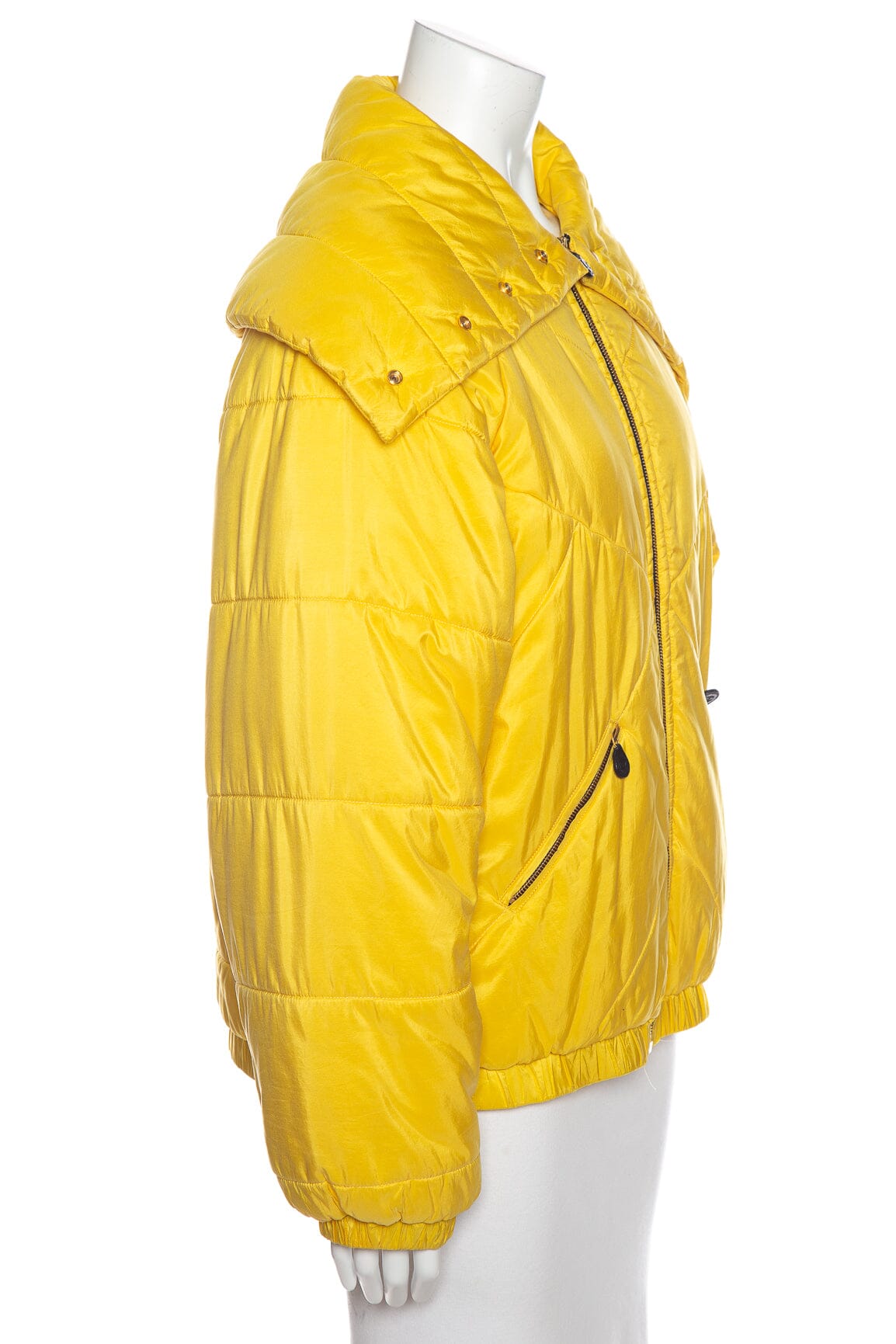 Chanel   1990s Yellow Quilted Bomber Coat SZ 38