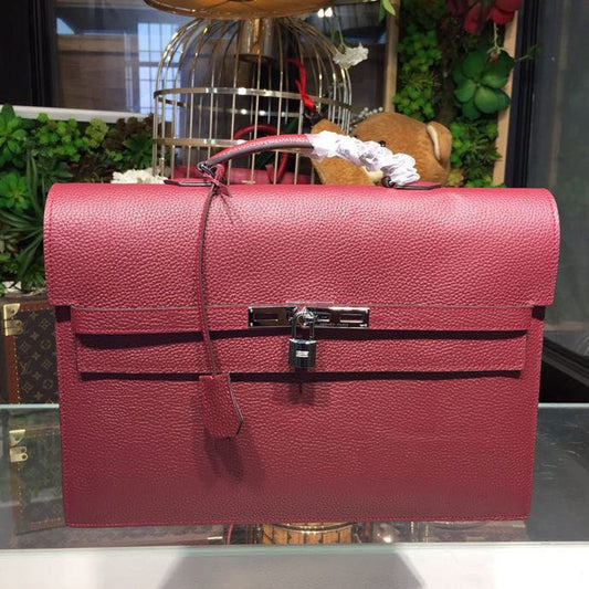 Top Quality Kelly Depeche Burgundy For Women PallaTop Qualityum Hardware 15in/38cm
